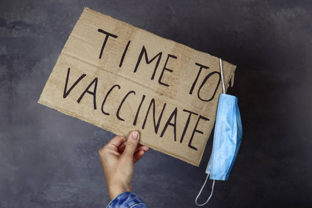 istock Poster, cardboard with inscription Time to vaccinate 1358615452