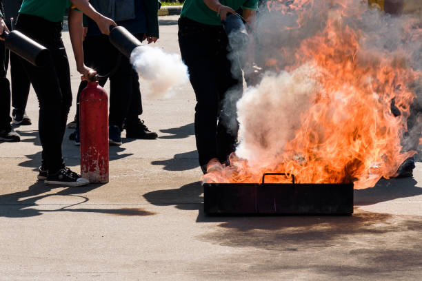 istock Train employees in the unit to have knowledge and deal with basic firefighting. 1358616829