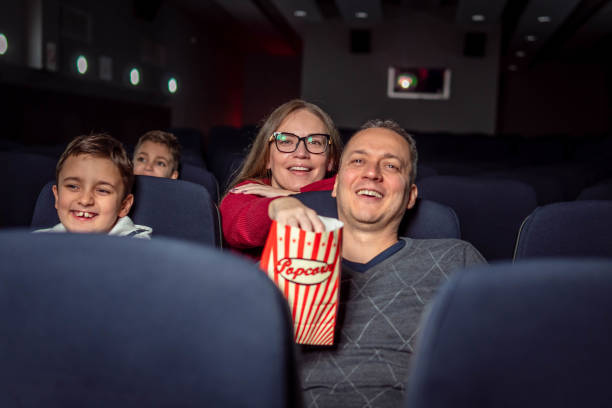 istock Family in the cinema 1358618192