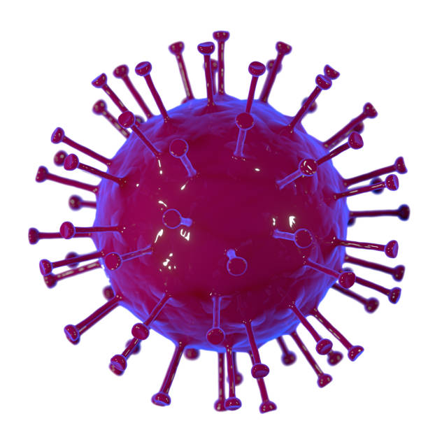 istock Virus purple omicron variant isolated, x variant, coronavirus Variant Omicron. 3D illustration, 3D rendering. 1358619973