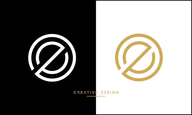 oe oder eo alphabet buchstaben luxus logo vektor design - buchstabe e stock-grafiken, -clipart, -cartoons und -symbole