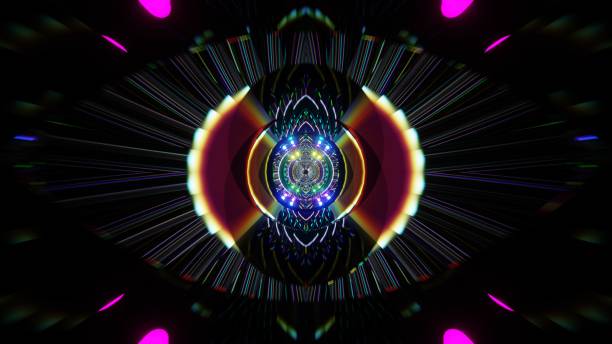 istock 3D Render. Abstract futuristic geometric shapes background 1358621220