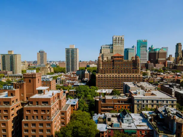 Photo of This aerial views of the Brooklyn skyline Brooklyn is a borough of New York City