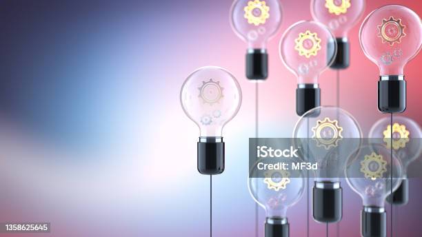 Innovation And New Ideas Lightbulb Concept Stock Photo - Download Image Now - Expertise, Technology, Strategy