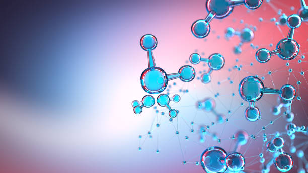 의학 추상 분자 구조의 혁신 - 분자 뉴스 사진 이미지