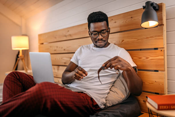 istock Man getting ready for bedtime at home 1358626964