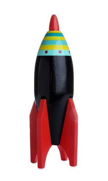 istock Colorful rocket isolated on white. Child's toy 1358629837