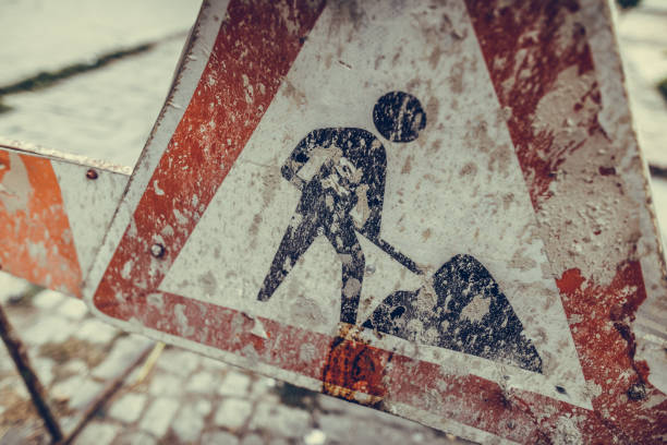 closed road and construction site