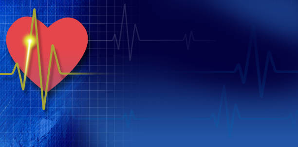istock EKG heartbeat Graphic Abstract with red heart background 1358636244