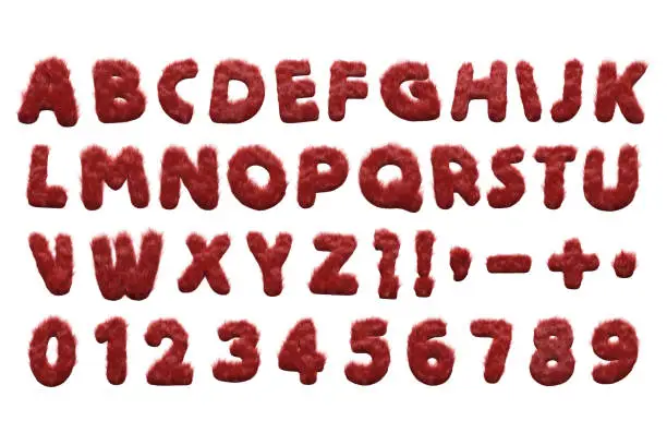 Cartoon furry monster alphabet