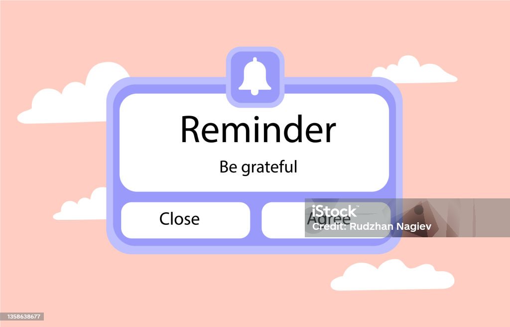 Reminder Thumbnail Reminder On Sky Background Stock Illustration - Download Image Now ...