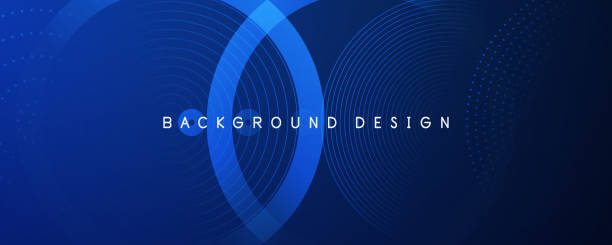 abstract blue gradient geometric shape circle background. modern futuristic background. can be use for landing page, book covers, brochures, flyers, magazines, any brandings, banners, headers, presentations, and wallpaper backgrounds - blue background stock illustrations