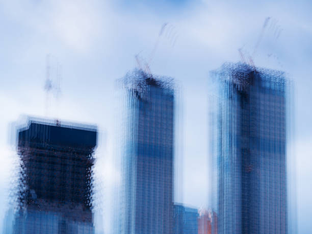 istock Construction of modern skyscrapers architecture 1358672798