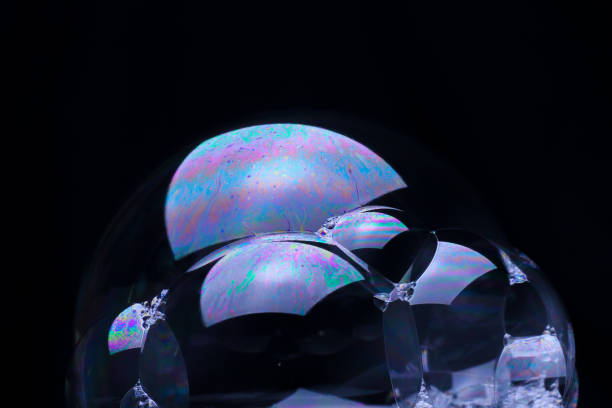istock Abstract background white soapy foam texture. Shampoo foam with bubbles 1358677338