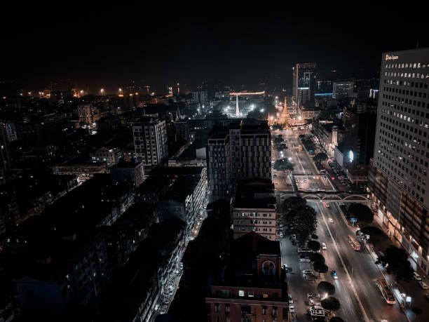 istock High view of Yangon 1358679153