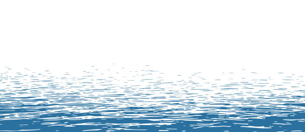 Ocean surface background with still water One-color vector background with a natural pattern of a still water surface. lake illustrations stock illustrations