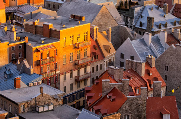 Quebec City Cityscape during sunrise.