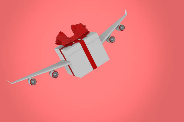 istock gift box with wings on pink background. Isolated 3D illustration 1358690104