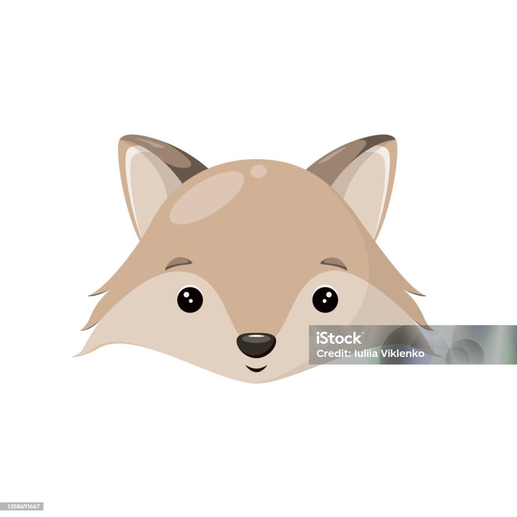 The head of a cute wolf - Royalty-free Cartoon vectorkunst The head of a cute wolf - Royalty-free Cartoon vectorkunst