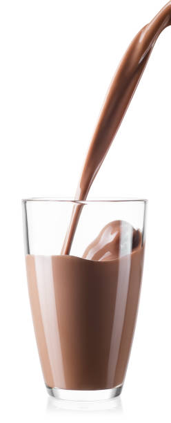 istock chocolate milk or cocoa drink pouring into glass 1358700968