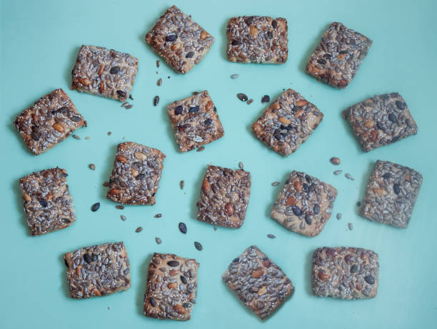 istock Delicious butter cookies with nuts and seeds 1358706316