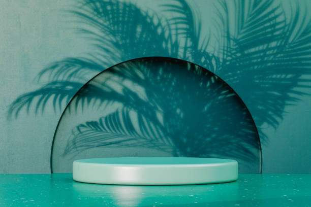 istock Product mockup pedestal 3d rendering 1358708955