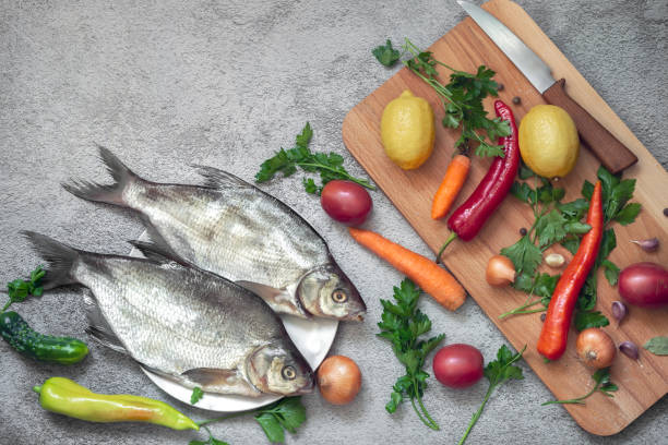 istock Large river fish bream cooked for frying 1358711169