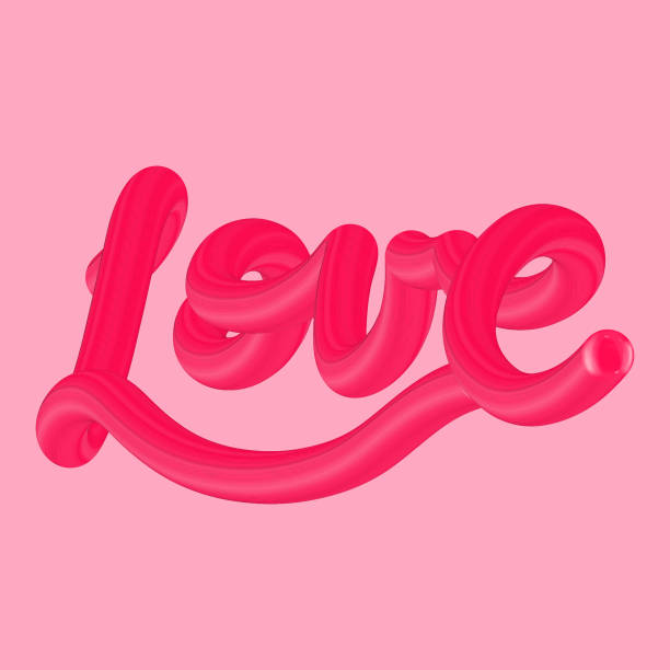 istock Red three-dimensional inscription 