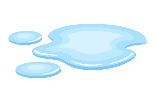 Water spill or puddle vector icon isolated on white background