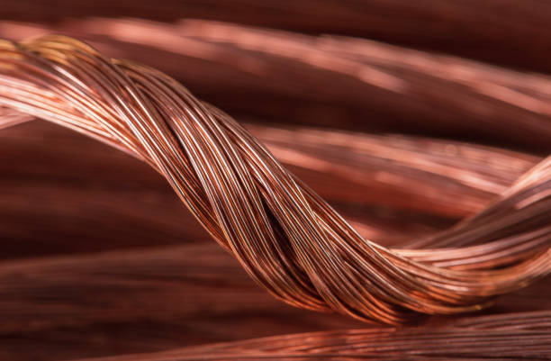 Copper wire cable, raw material industry Copper wire cable, raw material energy industry copper stock pictures, royalty-free photos & images