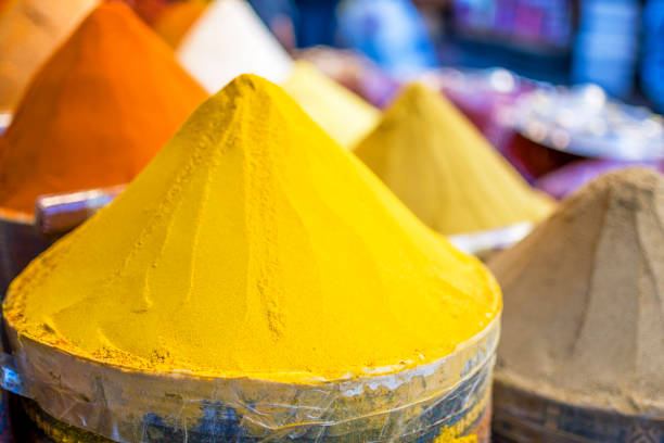 Very colorful souk in the medina of Rabat, Morocco