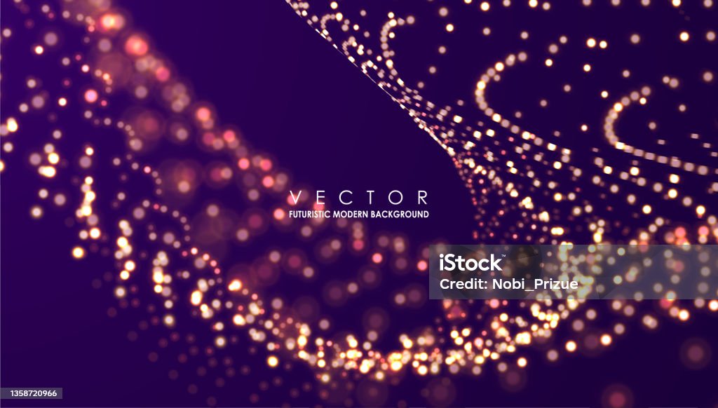 Particle Dynamic Background Particles Dynamic Flow Stock Illustration - Download Image Now ...