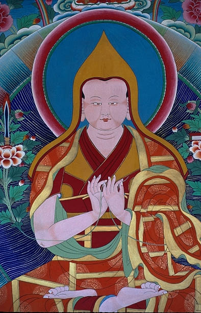 istock Tsongkhapa first Dalai Lama mural in Tibet, vertical 135872262