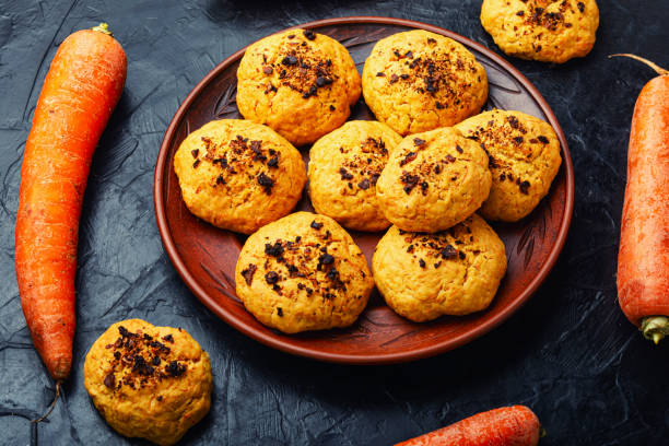 istock Carrot cookies, delicious dessert 1358723555