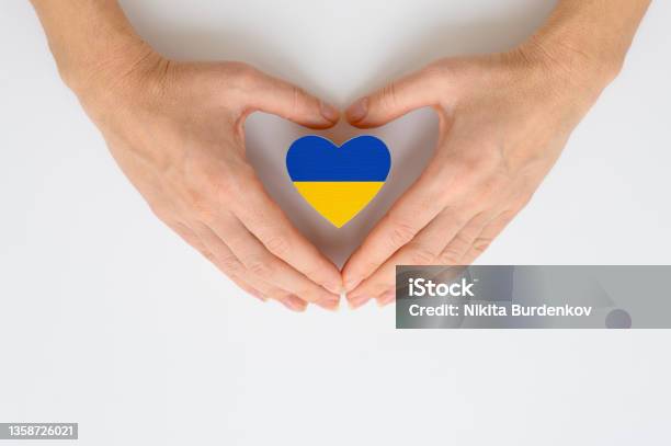 The National Flag Of Ukraine In Female Hands The Concept Of Patriotism Respect And Solidarity With The Citizens Of Ukraine Stock Photo - Download Image Now