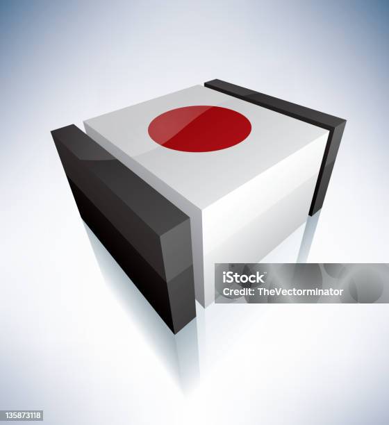 3d Flag Of Japan Stock Illustration - Download Image Now - Asia, Black Color, Flag