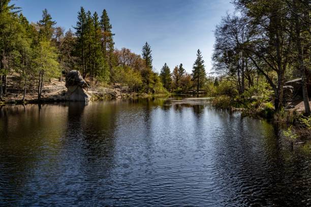 Fulmor Lake Picnic Area in Idylwild, California stock photo