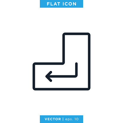 Enter button icon vector stock illustration design template. Vector eps 10.