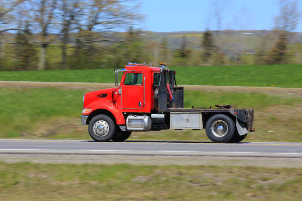 istock Semi-truck on highway 1358734347