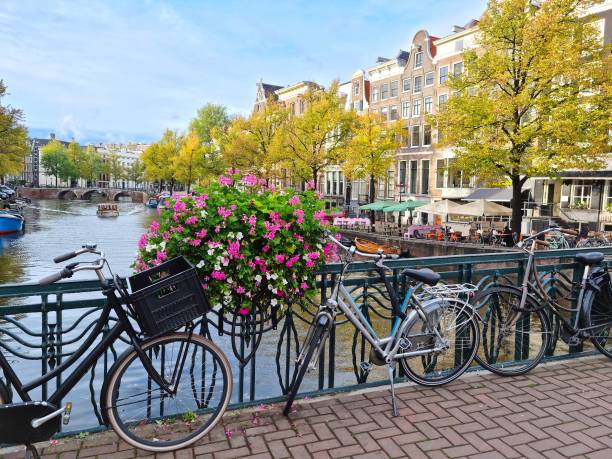 istock Amsterdam canal and bicycles, The Netherlands 1358737069