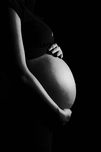 istock Pregnant Belly Series on Black 135874133