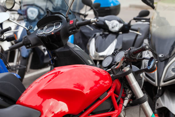 Motorbikes for rent stock photo