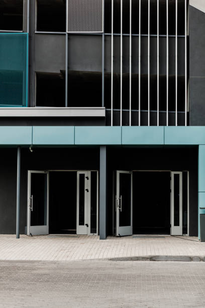 istock entrance to industrial building. 1358745202