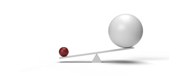 istock A big and small ball balancing on seesaw 1358746199