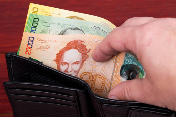 istock Costa Rican money in the black wallet 1358746319