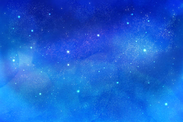 istock Graphic of blue sky with beautiful stars 1358746598