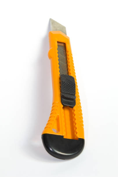 istock Yellow stylus with metal blade 1358747763