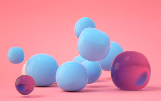 istock Bouncy and abstract balls, 3d rendering. 1358749692