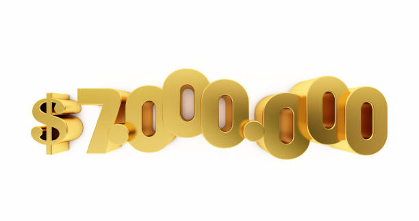 istock gold seven million dollars isolated on white background, 7000000 dollars 1358750991