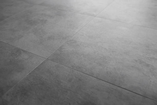 istock Gray granite tiles on the floor 1358751010